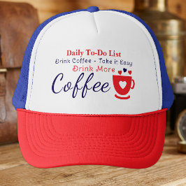Gorra De Camionero Amante del café tómalo con calma rojo