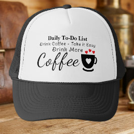 Gorra De Camionero Amante del café, tómate las cosas con calma en neg