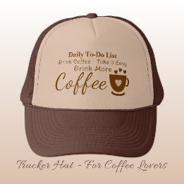 Gorra De Camionero Amante del café, tómate las cosas con calma marrón