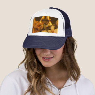 Gorra De Camionero Amante del equipo de selfie de gato nocturno de Pa