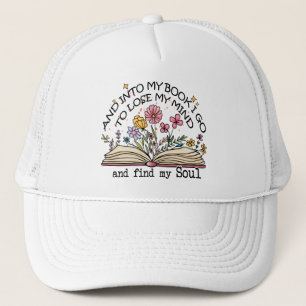 Gorra De Camionero Amante del libro floral
