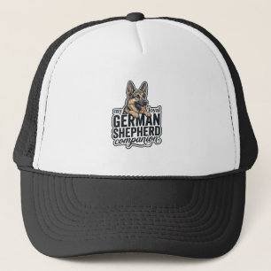 Gorra De Camionero Amante del Pastor Alemán Grabado Vintage Tipografí