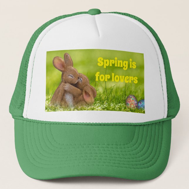 Gorra De Camionero Amantes de los conejitos de primavera (Anverso)