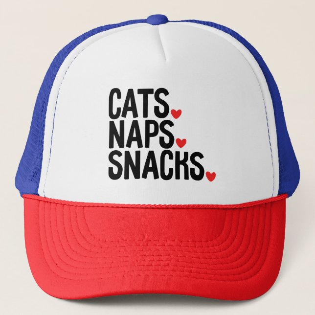 Gorra De Camionero Amantes de Napas de Gatos - Amantes de Gatos (Anverso)