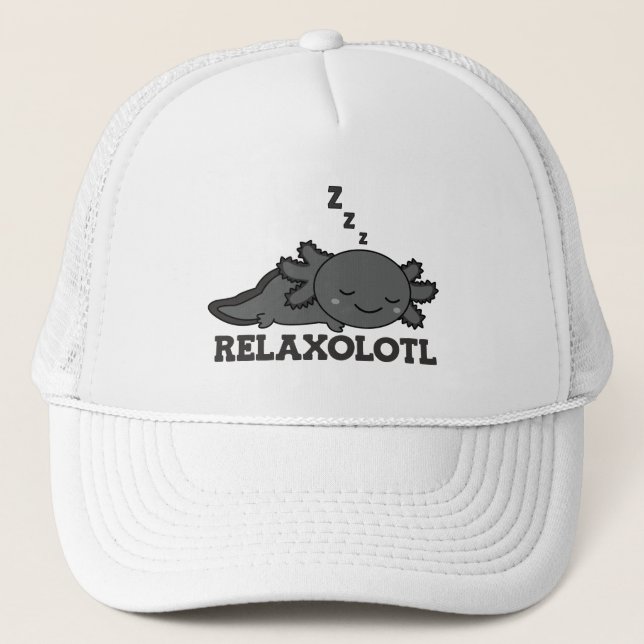 Gorra De Camionero Amantes de Relaxolotl Axolotl, animales amables re (Anverso)