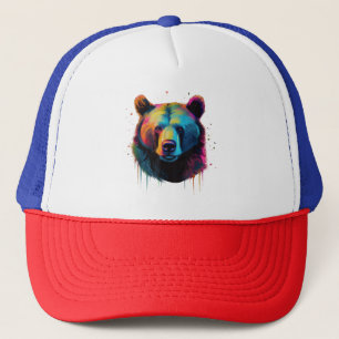 Gorra De Camionero Amantes del oso pardo arte pop Gran oso pardo