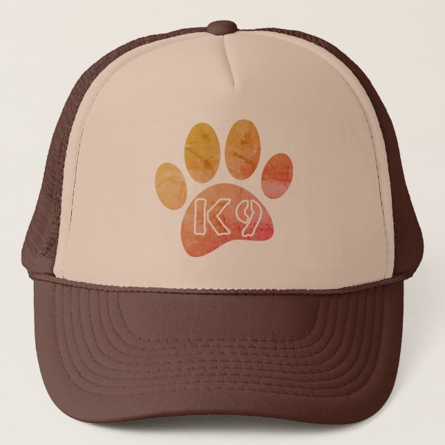 Gorra De Camionero Amantes del perro de K9 (Anverso)