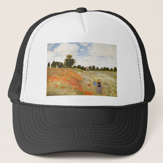 Gorra De Camionero Amapolas rojas que florecen - Claude Monet (Anverso)