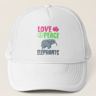 Gorra De Camionero Amar a los elefantes de la paz aburren a los elefa