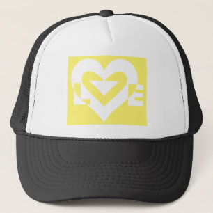 Gorra De Camionero Amar el blanco con el amarillo