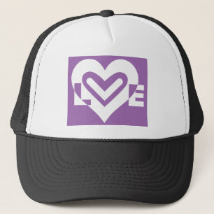 Gorra De Camionero Amar el blanco y el morado