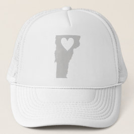 Gorra De Camionero Amar el gris vermont con corte cardíaco