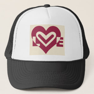 Gorra De Camionero Amar el púrpura de vino de dos tonos
