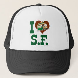 Gorra De Camionero Amar los teleféricos de San Francisco Arte ilustra