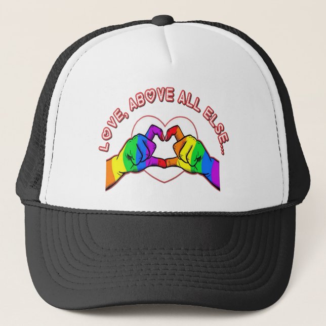 Gorra De Camionero Amar por encima de todos los demás (Anverso)