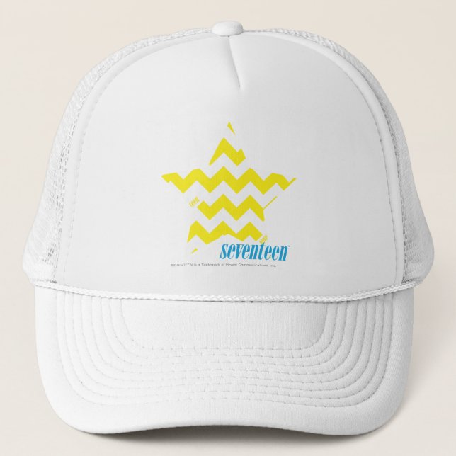Gorra De Camionero Amarillo 3 del zigzag (Anverso)