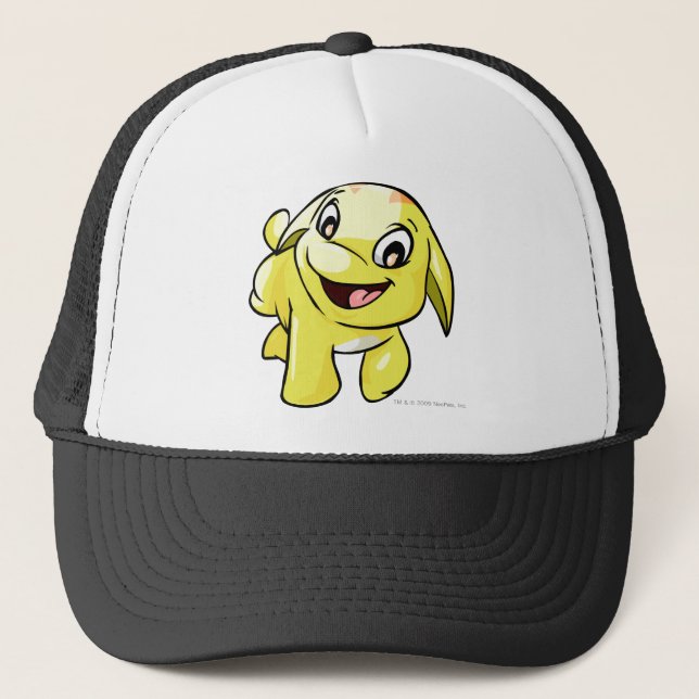 Gorra De Camionero Amarillo de Poogle (Anverso)