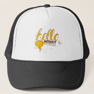 Gorra De Camionero Amarillo dorado y miel marrón
