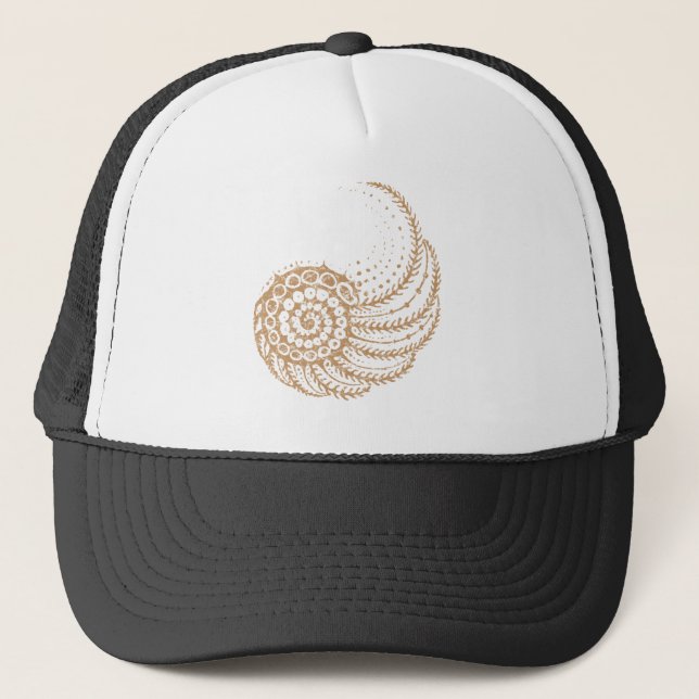Gorra De Camionero amarillo espiral (Anverso)