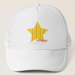 Gorra De Camionero Amarillo fino 4 de las rayas