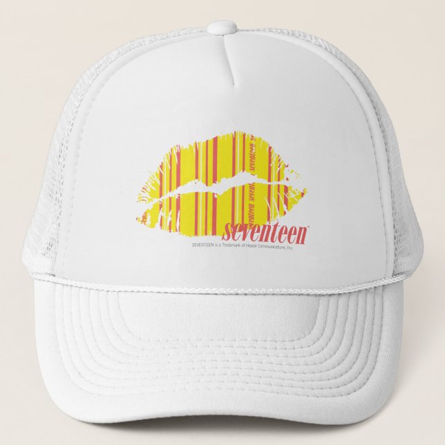 Gorra De Camionero Amarillo fino de las rayas (Anverso)