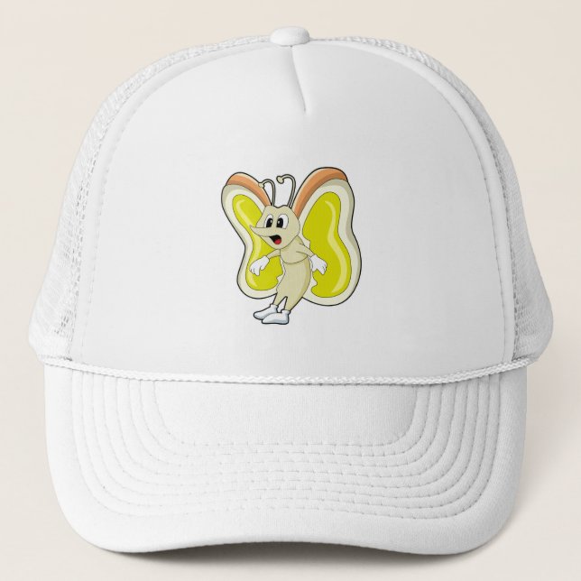Gorra De Camionero Amarillo mariposa (Anverso)