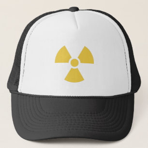 Gorra De Camionero Amarillo nuclear del símbolo