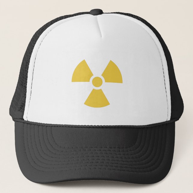 Gorra De Camionero Amarillo nuclear del símbolo (Anverso)