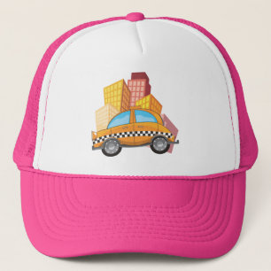 Gorra De Camionero amarillo+taxi, dibujo animado+taxi,