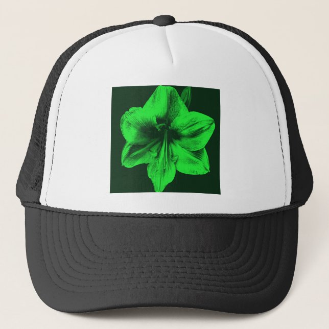 Gorra De Camionero Amaryllis verde (Anverso)