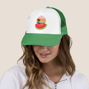 Gorra De Camionero Ambiente de Verano Atardecer Sandía 