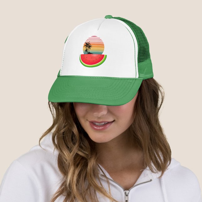 Gorra De Camionero Ambiente de Verano Atardecer Sandía  (In situ)
