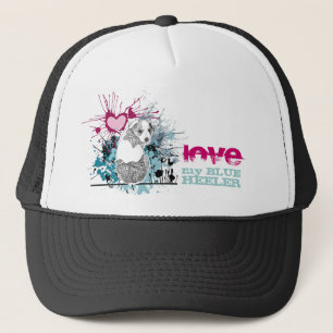 Gorra De Camionero Ame mi Heeler azul