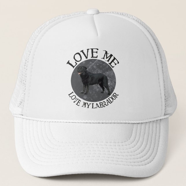 Gorra De Camionero Ámeme, ame mi Labrador (Anverso)