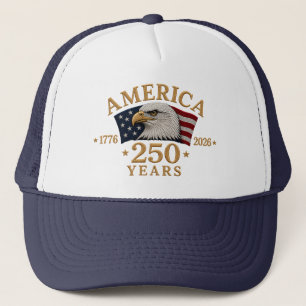 Gorra De Camionero América 250 Años 1776–2026 Águila Patriótica