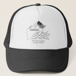 Gorra De Camionero América cayendo por el precipicio de negro