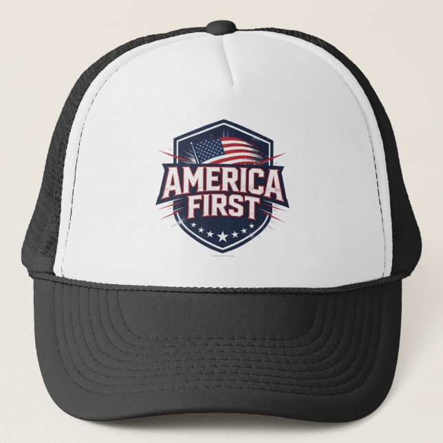 Gorra De Camionero America First - Hat (Anverso)