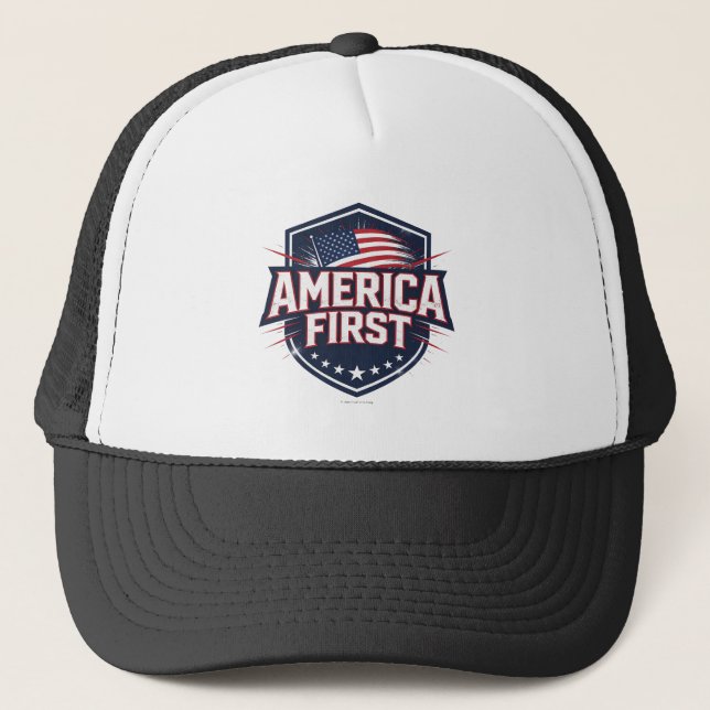 Gorra De Camionero América Primero -  (Anverso)