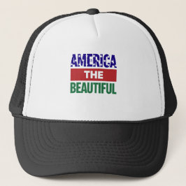 Gorra De Camionero America The Beautiful Topographical Map