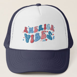 Gorra De Camionero América Vibra 4 de Julio Día de la Independencia