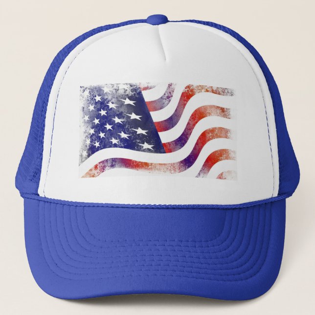 Gorra De Camionero American Flag Trucker Hat (Anverso)