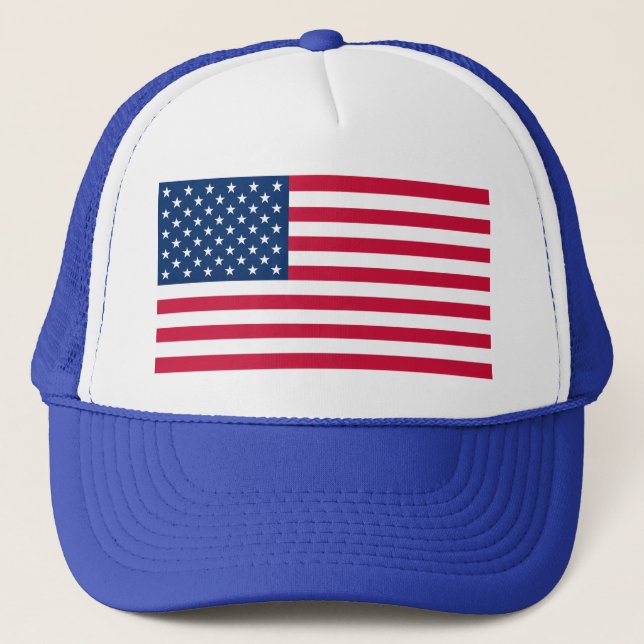 Gorra De Camionero American Flag Trucker Hat USA (Anverso)