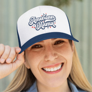 Gorra De Camionero American Mama" Retro Groovy 4th of July