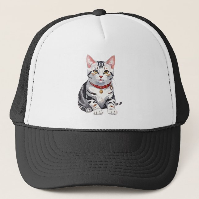 Gorra De Camionero American Shorthair Happy (Anverso)