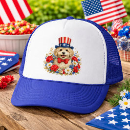 Gorra De Camionero Americana Puppy Illustration