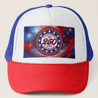 Gorra De Camionero America's 250th Birthday Semiquin Graphic Fire RWB