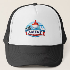 Gorra De Camionero Amery Wisconsin Lake Life Souvenir - Fishing Hat