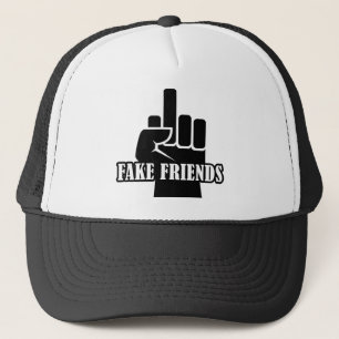 Gorra De Camionero Amigos falsos de dedo medio