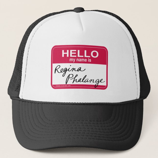 Gorra De Camionero AMIGOS™| Hola Mi nombre es Regina Phalange (Anverso)