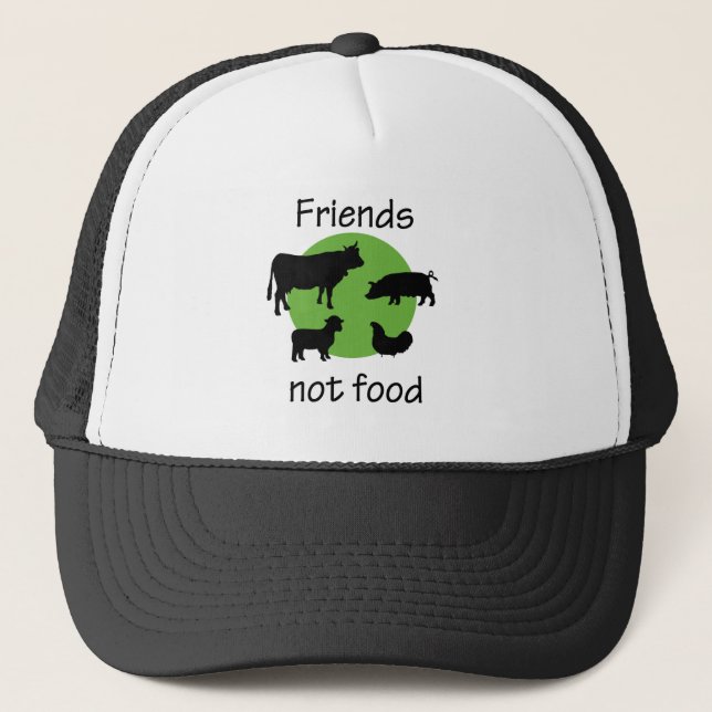 Gorra De Camionero Amigos, no comida (Anverso)